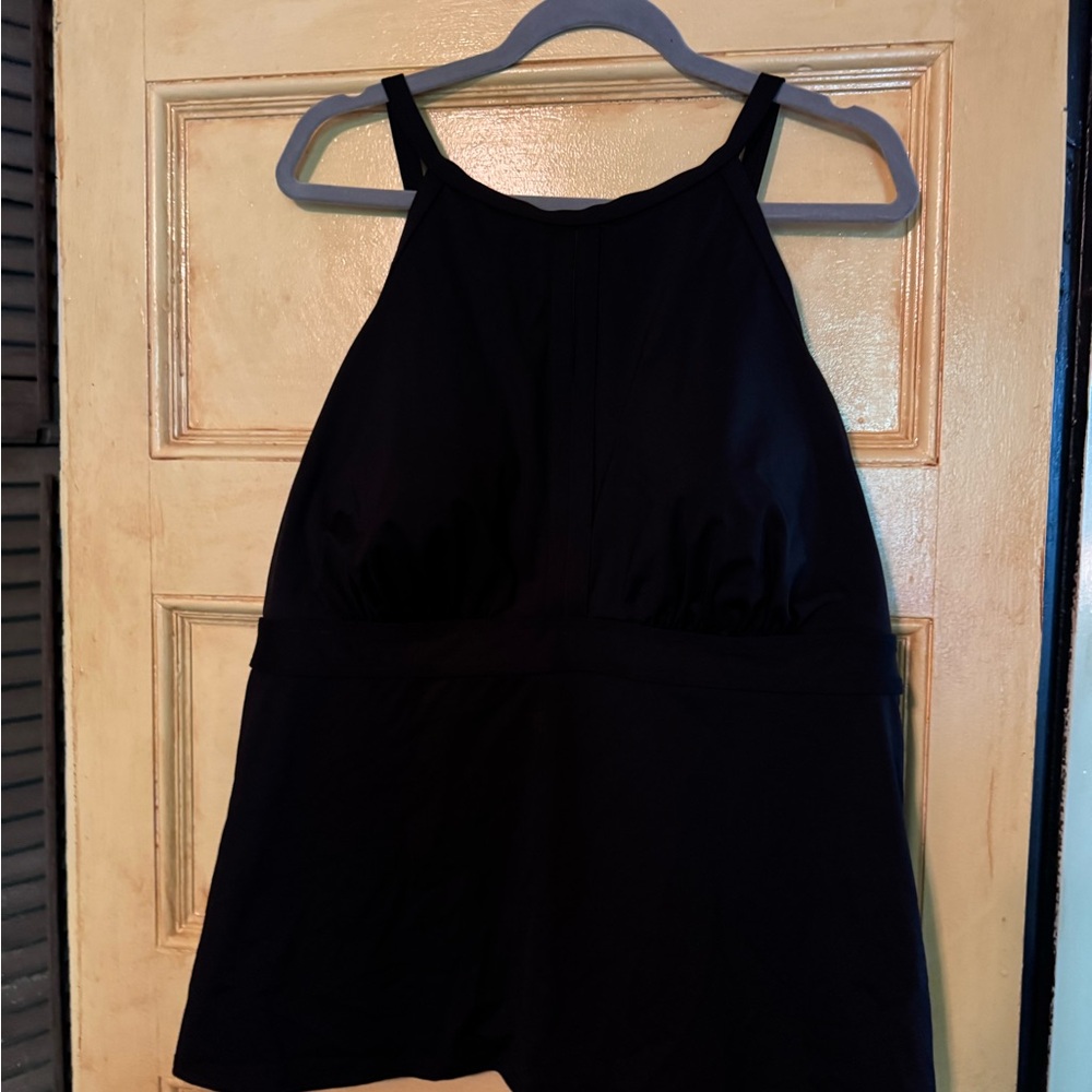 Lands' End Black tankini top